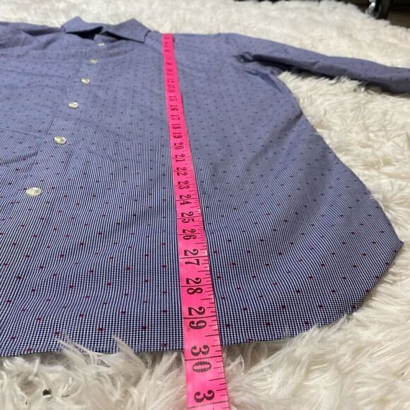 Michael Kors Dress Shirt Mens Size 16 / 34-35 Slim Fit Stretch Blue - Picture 5 of 8